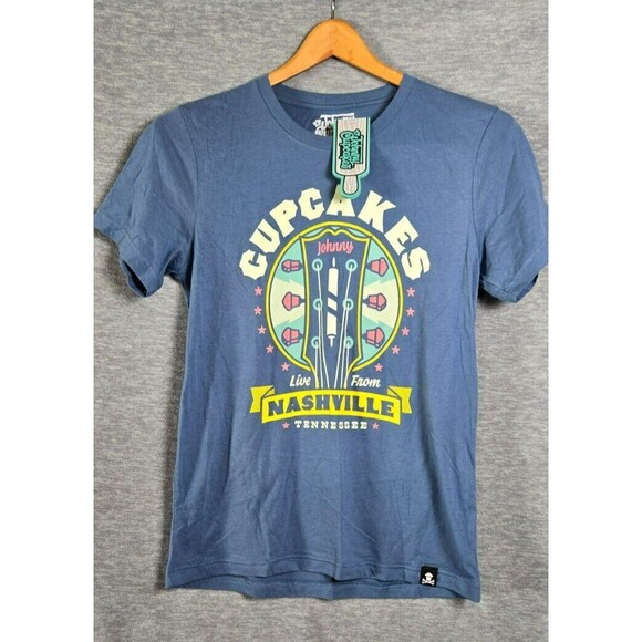 Johnny Cupcakes Womens Graphic T-Shirt REVIVE HEALTH NASHVILLE Size Medium NWT - Picture 1 of 11